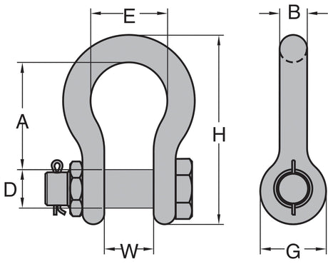 Bolt Type Anchor Shackle