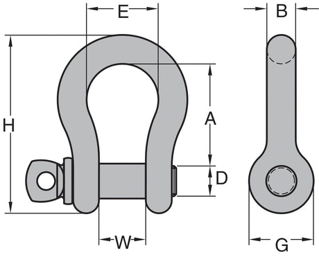 Screw Pin Anchor Shackles